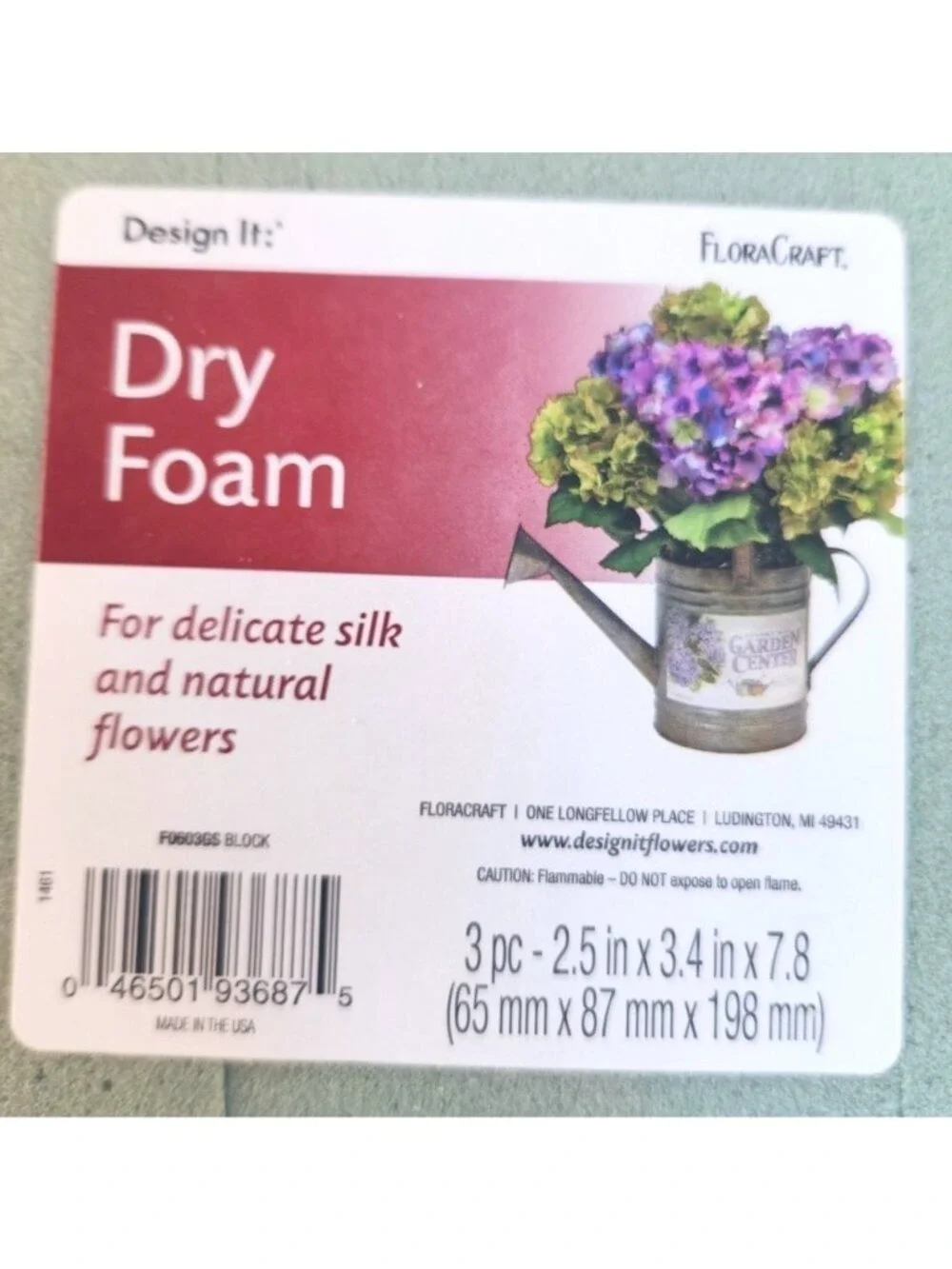 Green Dry Floral Foam Blocks Set Of 3 Craft Foam